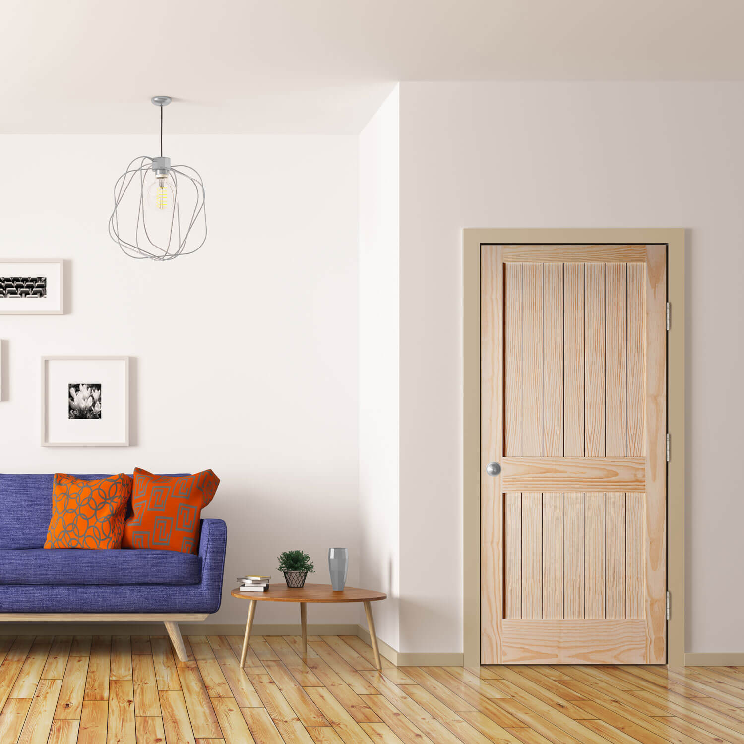 Pine 2-Panel Square Plank