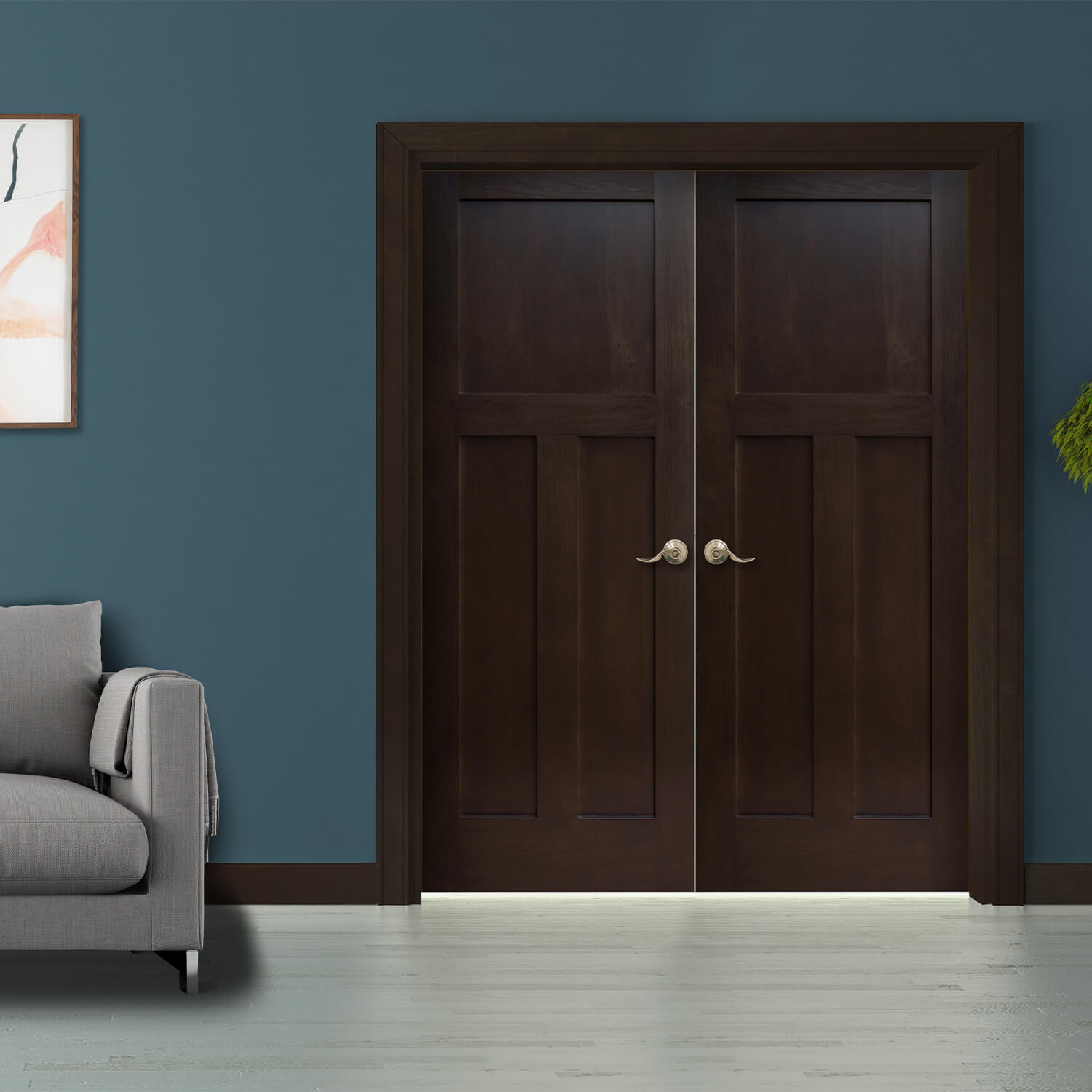 3-Panel Mission Flat in Mocha