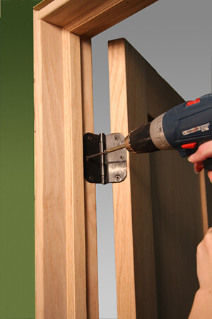 Removing hinges from the door frame