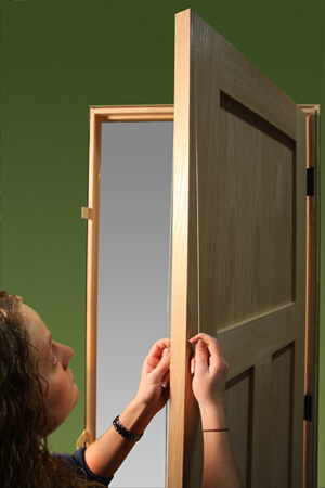 Check door slab for warping