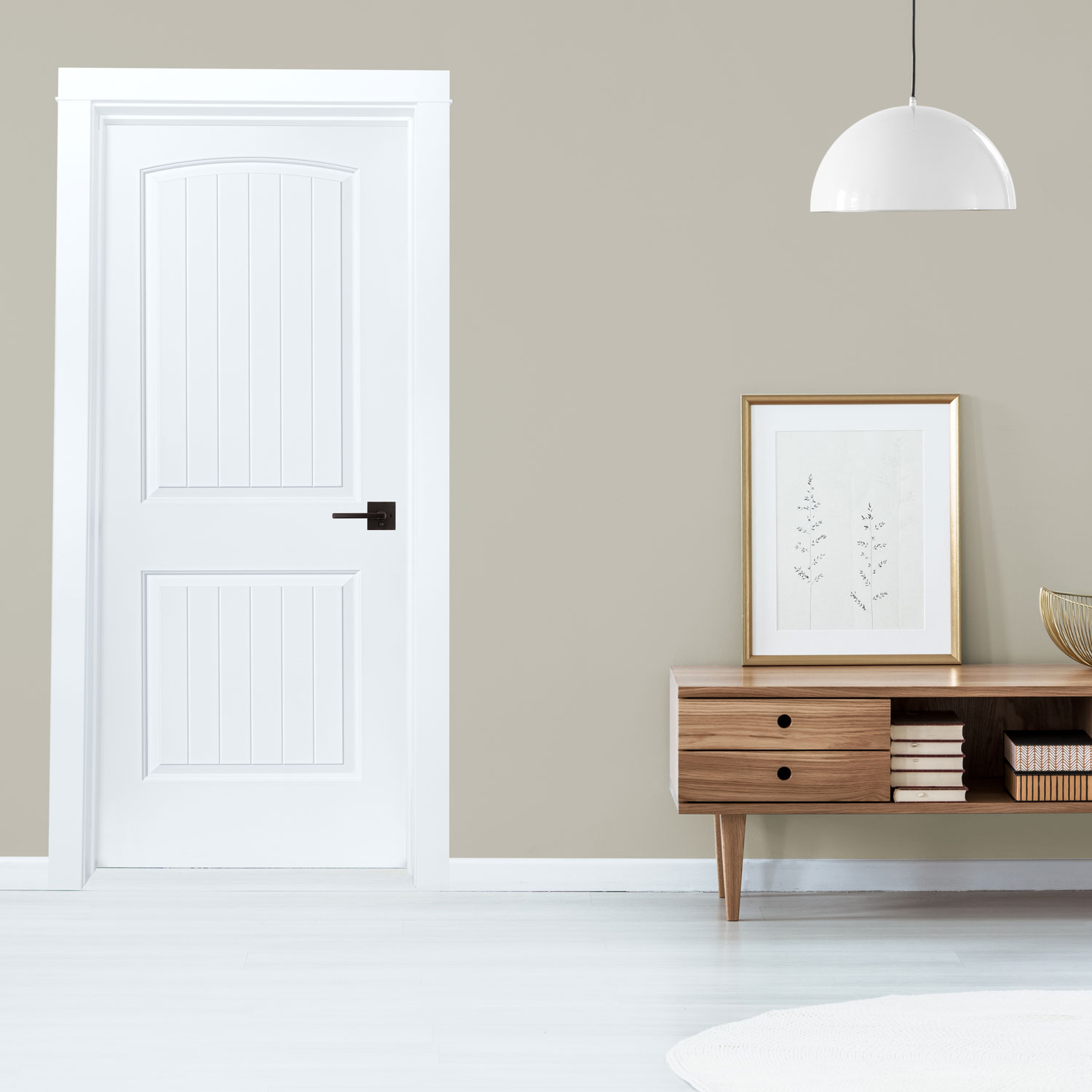 Primed 2-Panel Arch Raised Plank