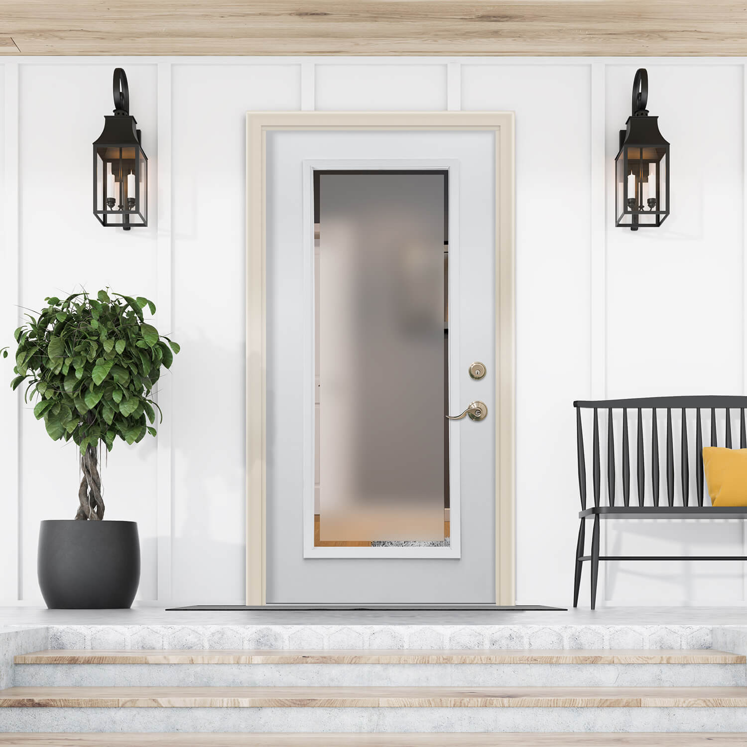 Frosted Flush with a Clear Border
