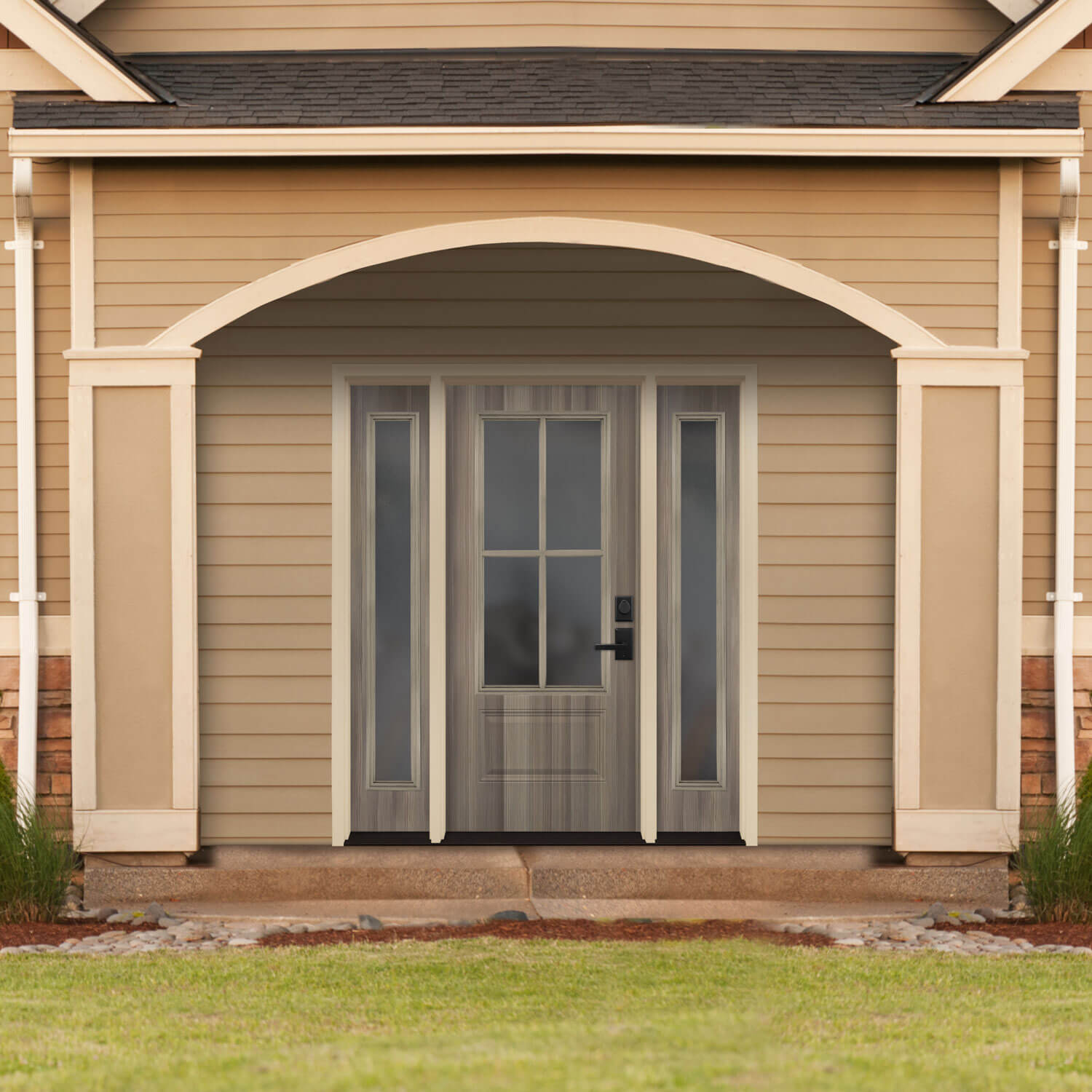 Chord External Grilles in Prefinished Weathered Gray Steel