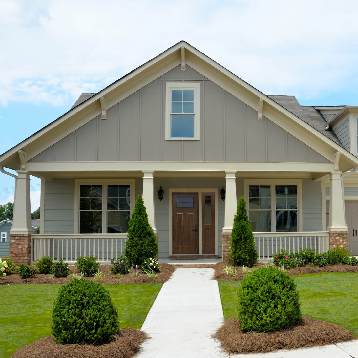 porch front yard scene