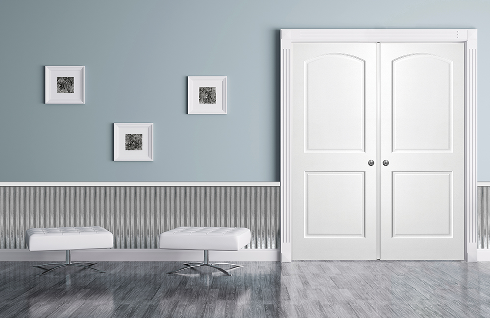 Primed 2-Panel Arch Closet Scene