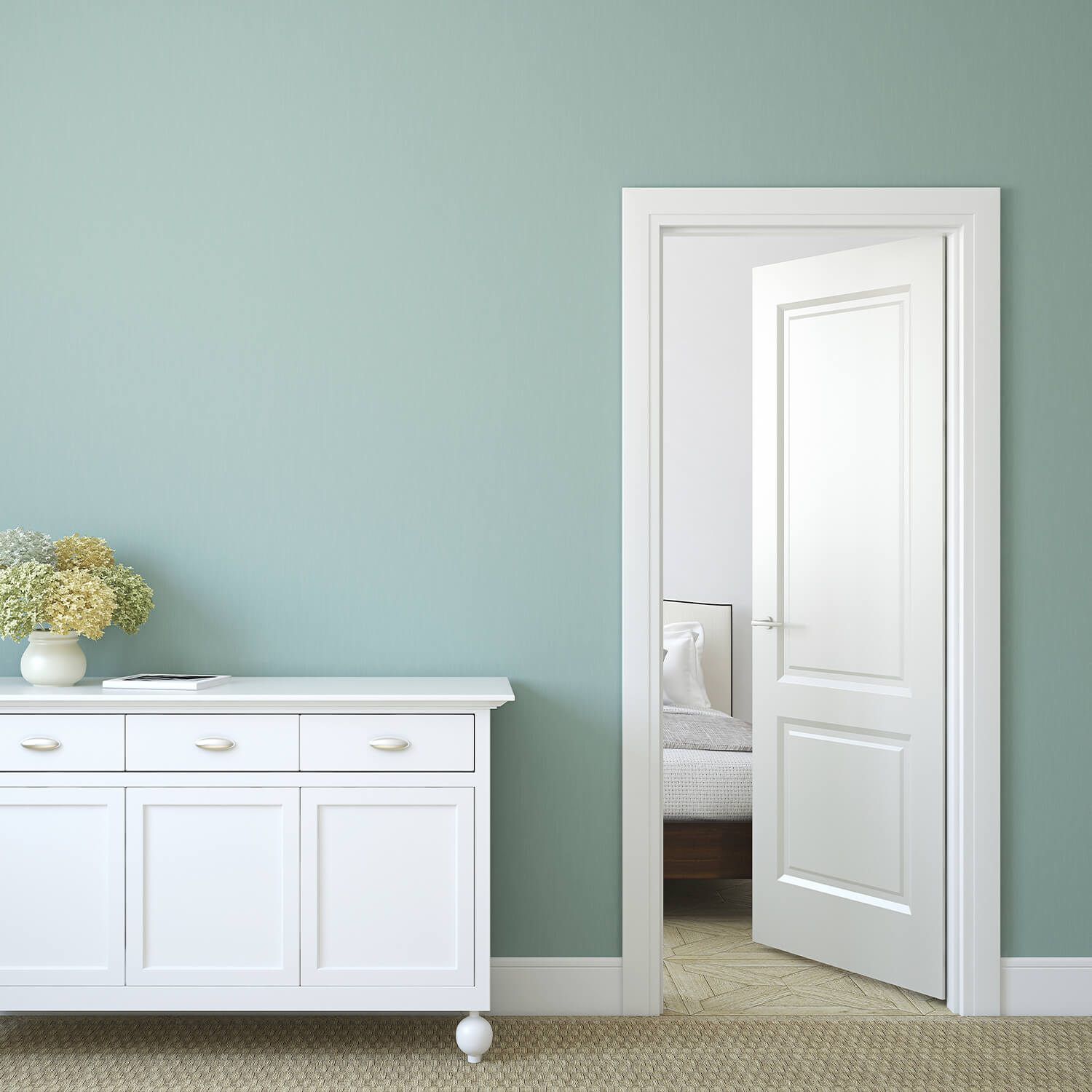 Primed 6-Panel Raised shown Painted White