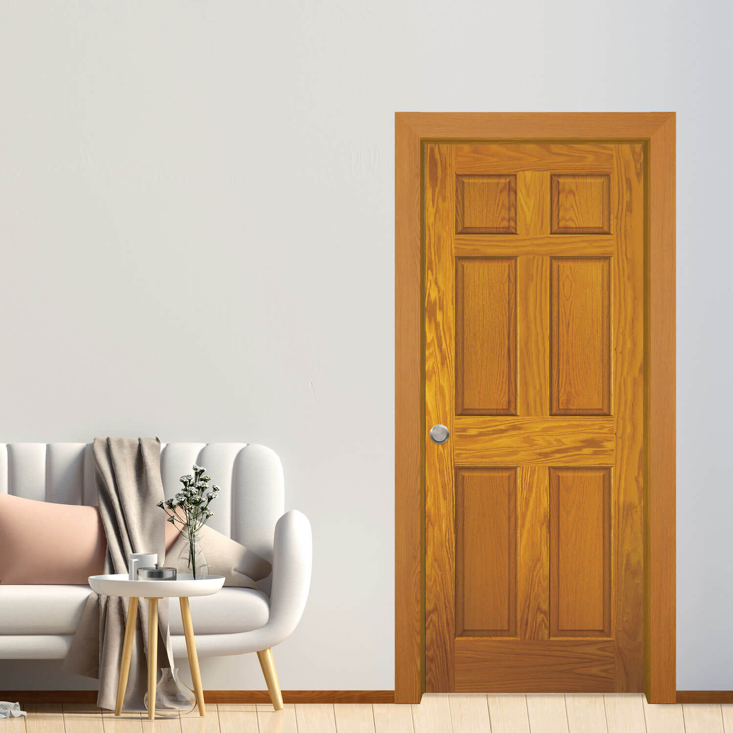 Oak Prefinished in Golden Oak 6-Panel Raised