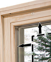 sliding patio door viewing area closeup